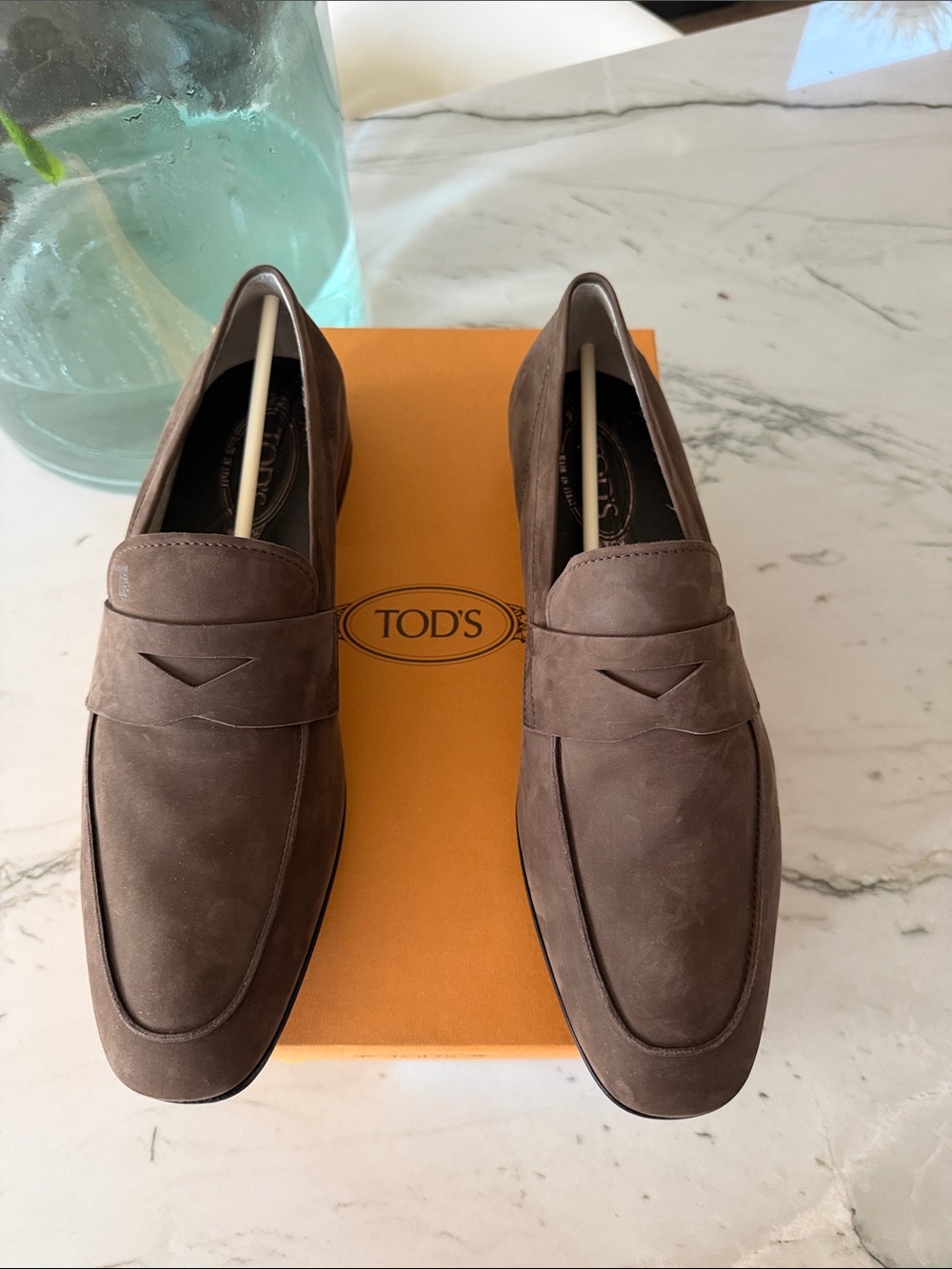 Tod's Brown suede Mocassino Cuoio Penny Loafers